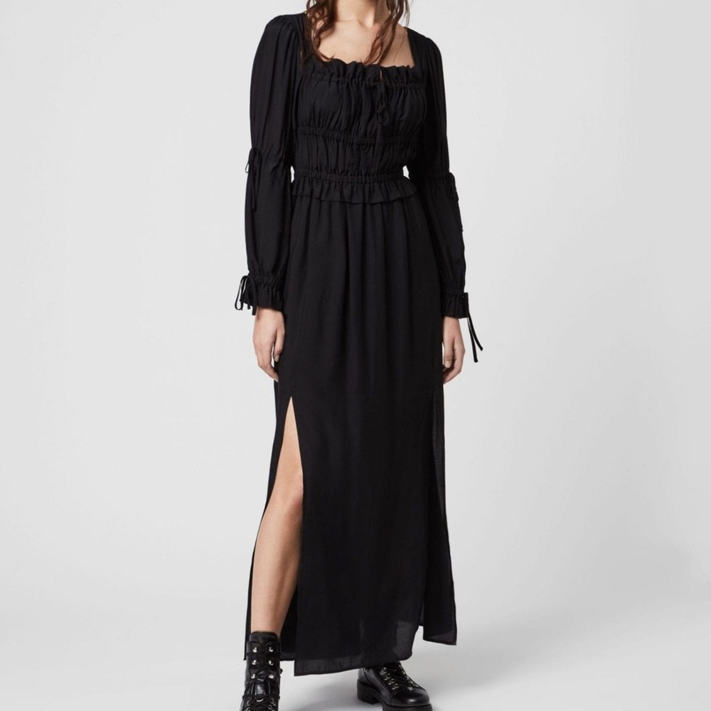 AllSaints Kimi gorgeous silk blend maxi dress